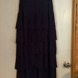 Dainty Jewells Navy Blue Layered Maxi Skirtsize Large
